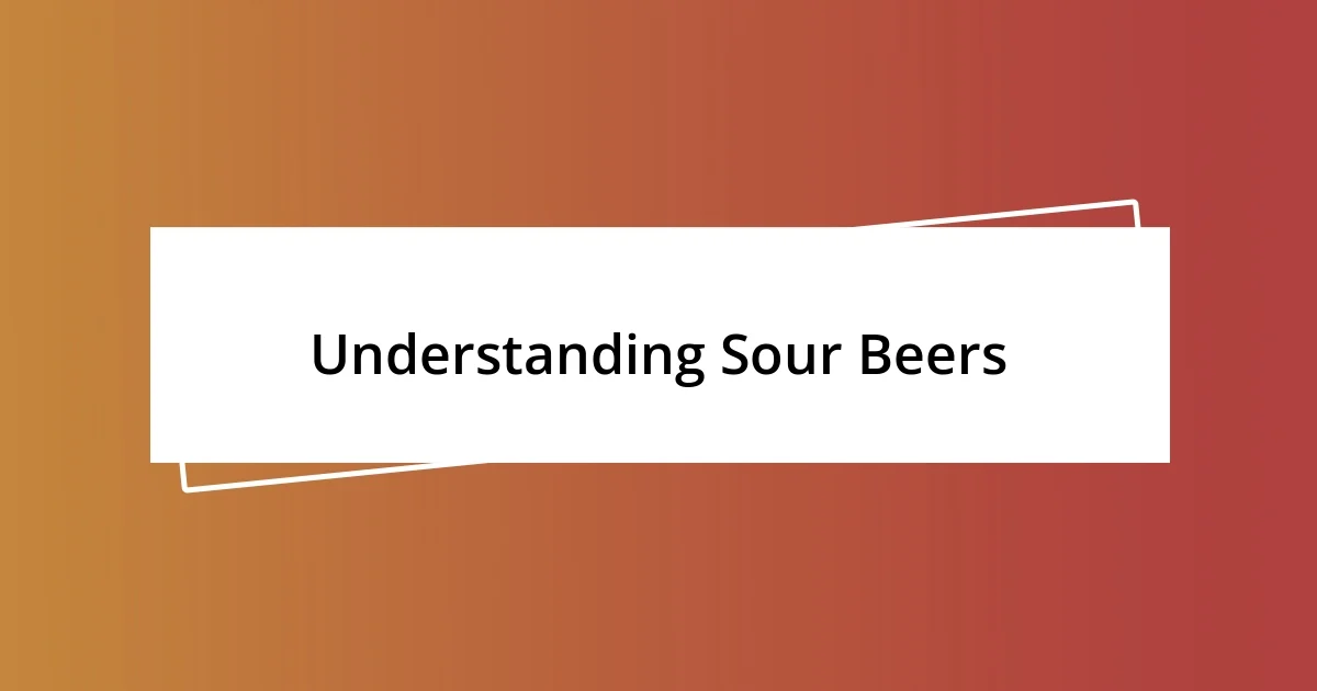 Understanding Sour Beers